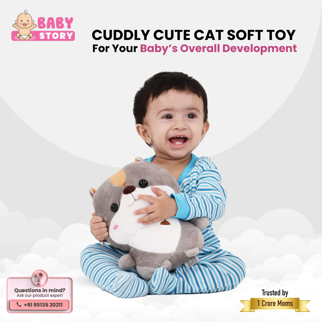 Cuddly cute cat soft toy